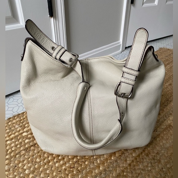 Tignanello Stone Pebble Leather Hobo Bag - Picture 1 of 7